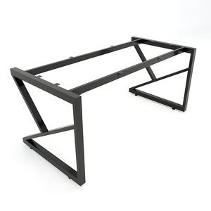 Mesa Ejecutiva de Hierro Estilo Industrial 25x50 con Ensamblaje Tipo 'K' SFKC102, Mesa Ejecutiva de Hierro con Reposapiés - Product Image 1