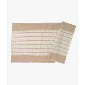 Bufanda Rectangular a Rayas de Poliéster con Diseño de Visón - Product Image 1