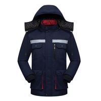 Chaqueta de Trabajo de Algodón Transpirable Ignífuga para Unisex, Uniforme de Seguridad de Alta Visibilidad con Detección de Agujas