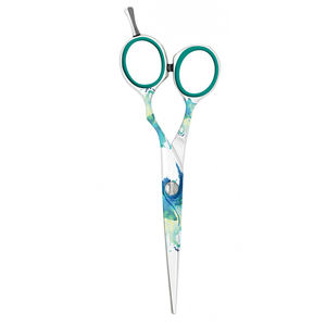 กรรไกรตัดผม หนวด เครา พร้อมที่พักนิ้วแบบถอดได้ คุณภาพดีเยี่ยมสำหรับร้านเสริมสวย เคลือบสีฝุ่น - Product Image 5