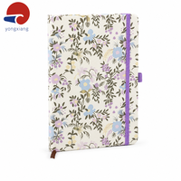 Carnet en cuir personnalisé imprimé, couverture rigide, ligné, avec intercalaires, fermeture élastique et marque-page en ruban