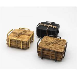 Sous-verre en métal en bois noir Unique, vente en gros, hôtel, chambre, restaurant, bureau, nouvelle collection, sous-verres, vente chaude, fabriqué en inde - Product Image 5