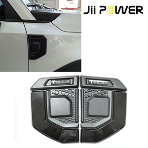 สติ๊กเกอร์ตกแต่งช่องระบายอากาศข้างบังโคลนรถยนต์ ชุดแต่งภายนอก 2 ชิ้น สีดำ สำหรับ Toyota Land Cruiser LC250 2024+ - Product Image 1