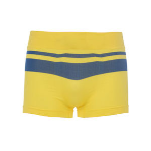 Boxers tricotés pour hommes jaune et bleu, taille mi-haute, sans coutures, en spandex, séchage rapide, lot de 6, lavables en machine - Product Image 1