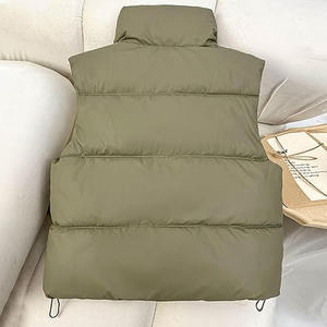 Gilet matelassé pour femme sur mesure, coupe-vent, col montant, fermeture éclair, pour vêtements d'extérieur - Product Image 2