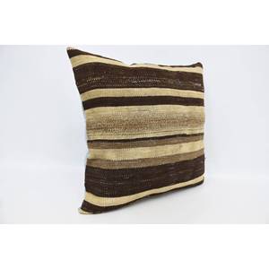 <b>Beige</b> Vintage Pattern Wool Patchwork Kantha Pillow Luxury 28x28 Inch Decorative <b>Cushion</b> for Living Room - Product Image 3