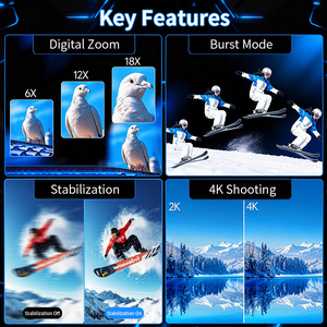 กล้องวิดีโอ DV หน้าจอ 3.0 นิ้ว ซูมดิจิตอล 18 เท่า ความละเอียด 25MP+ 4K HD WiFi พร้อมรีโมทไร้สายควบคุมระยะไกล 360 องศา  พร้อมเซ็นเซอร์ Nightshot CMOS - Product Image 6
