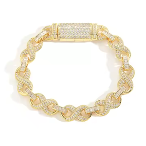 Elegante pulsera de ocho formas 7 pulgadas 925 Plata con diamantes de moissanita brillantes joyería de lujo para hombres y mujeres - Product Image 5