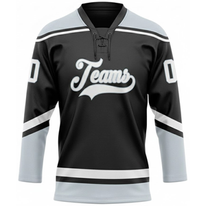 Jersey de Hockey sobre Hielo Personalizado al por Mayor, Diseño Personalizado, Impreso, 100% Poliéster, 220g, Secado Rápido, Transpirable, Jersey de Equipo - Product Image 5