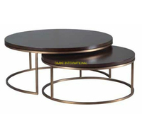 Table basse rectangulaire moderne en métal avec plateau en acier inoxydable, mobilier de luxe, fabrication OEM ODM, livraison directe d'usine