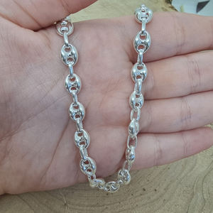 Bijoux marin en argent Sterling 925 pour hommes, collier en grains de café, vente en gros, bijoux tendance Offre Spéciale pour femmes, chaîne à maillons unisexe - Product Image 3