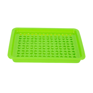 Plateau de rangement rectangulaire en plastique sans BPA, compatible lave-vaisselle, avec surface de drainage perforée pour l'organisation de la cuisine, séchage rapide - Product Image 2