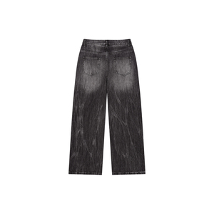 Jeans de Pierna Ancha para Hombre, Estilo Vintage, con Parches y Bordados Hip Hop - Product Image 2