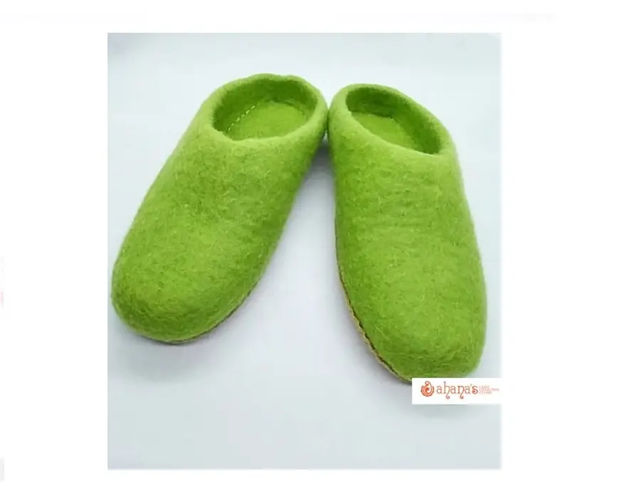 2024 Latest Collection Nepal-Made ER-10 Model Warm and Cozy Wool Lined Felt Indoor Slippers Wholesale Cheap Winter Shoes