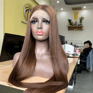 Peluca de Cabello Humano Vietnamita de un Solo Donante, con Encaje Frontal, Trama Única, Remy, Sedosa, Lisa y Ondulada, en Varios Colores, Extensiones de Cabello al por Mayor - Product Image 1