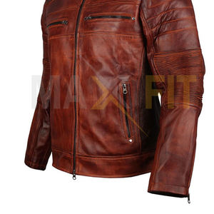 Blouson aviateur en cuir pour hommes à la mode de qualité supérieure OEM 2025 personnalisé bonne qualité meilleur design vestes en cuir pour hommes - Product Image 6