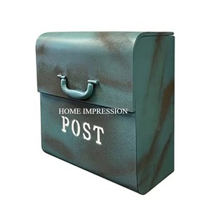 Wholesale Letter Box Outdoor Post Box Wall Mount <strong>Mailbox</strong> Metal Modern Style Letter Storage Box Forged Design <strong>Brass</strong> Antique Shade