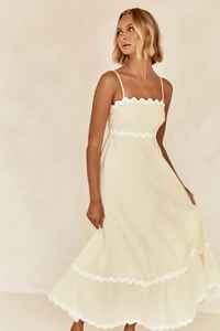 Vêtements d'été en coton uni personnalisés, fendus à la taille et dos nu, robes d'été décontractées et élégantes à lacets pour femmes, nouveauté 2025 - Product Image 4