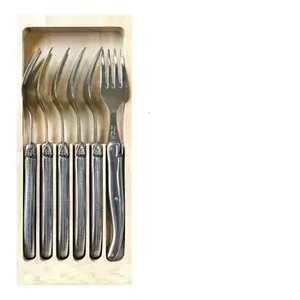 FlatwareFork Set of 6 in Mirror Polished Stainless Steel Cutlery Set with Elegant Design Perfect for Wedding Parties Tabletop - Product Image 2