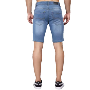 กางเกงขาสั้นผ้ายีนส์สำหรับผู้ชายกางเกงขาสั้นผ้าฝ้ายฟอกสีกรดสำหรับผู้ชายสำหรับฤดูร้อนงานตามสั่ง - Product Image 2