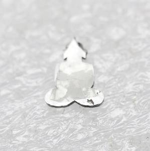 0.76 ct. Sel et poivre naturels en vrac gris plat bouddha tranche de diamant, bijoux en diamant pour elle - Product Image 5