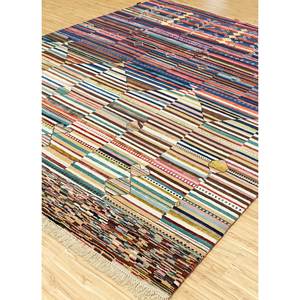 Tapis en laine noué à la main Aurora Ivory, style géométrique et abstrait bohème pour la maison, le couloir et le salon, modèle rectangulaire - Les-5046 - Product Image 2