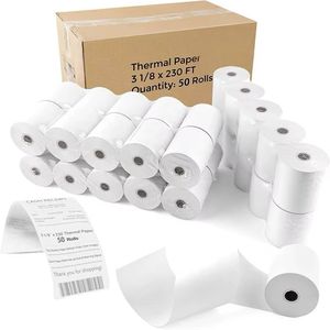 Rollo de papel térmico de 80x80mm, 57x40mm, directo de fábrica, papel de caja registradora de 80mm para POS, cajero automático, banco, rollo de papel térmico para recibos - Product Image 2