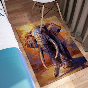 Alfombra con Diseño de Elefante: Alfombra Antideslizante con Acentos de Animales, Alfombra Suave con Pelo Corto - Product Image 5