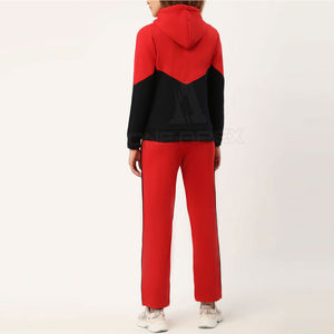 Chándal personalizado en blanco para mujer, chándal con cremallera, 500 Gsm, algodón, holgado, Polar, sudaderas con capucha de gran tamaño, conjunto de chándal para mujer - Product Image 3