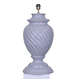 Lámpara de madera de mango macizo torneada a mano, muebles para el hogar con artesanía - Product Image 1