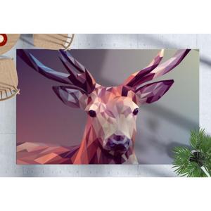 Alfombra con Estampado de Ciervo Poligonal: Temática Animal, Antideslizante, Grande, Delgada, Impresa en 3D, Alfombra de Chenilla - Product Image 2