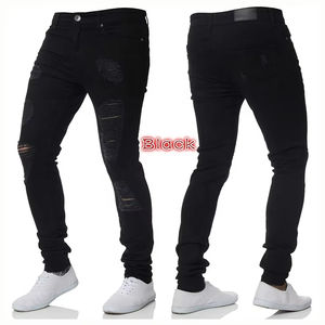 Premium Quality 2022 Washed Streetwear <b>Men</b> Jeans Pants 100% Organic Cotton Customized Wholesale - Product Image 4