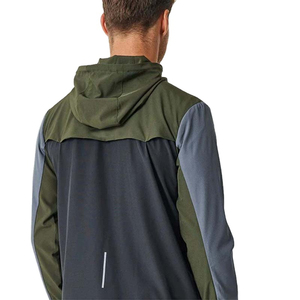 Ensemble de survêtement coupe-vent avec logo personnalisé, séchage rapide, coupe-vent pour homme avec capuche, ensemble de coupe-vent de couleur contrastée - Product Image 4