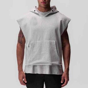 Haut sans manches tricoté pour homme, grande taille, respirant et confortable, style streetwear, coupe oversize, épaules tombantes - Product Image 1