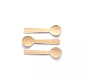 Petite cuillère à sel en bois personnalisée, couverts Fruits Restaurant mariage cadeau d'affaires cuillère en bois riz soupe Mini cuillère - Product Image 3