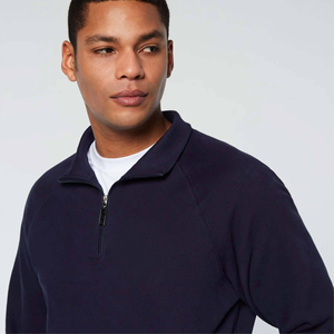 Sudadera con cremallera de cuarto para hombre, conjunto de pantalones cortos azul claro, chándal transpirable de entrenamiento al aire libre Atlético informal para hombre - Product Image 4