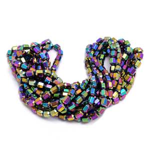 Chaîne de perles d'hématite naturelle en forme de cathédrale, 15 pouces, pierre précieuse métallique pour la fabrication de bijoux, vente en gros - Product Image 3