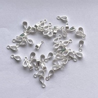 Connecteurs de pendentifs à boucle en argent sterling 925 de 4x6mm pour la création de bijoux, fabriqués en Inde, référence SB4102, en stock