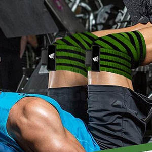 Bandes de genou réglables et personnalisables pour haltérophilie, robustes, avec soutien élastique, pour la gym - Product Image 5