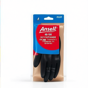 ถุงมือ Ansell HyFlex 48-101 ไซส์ 9 สีดำ มาตรฐาน EN 388 ประเภทอุปกรณ์ป้องกันส่วนบุคคล (PPE) หมวดที่ 2 แพ็ค 12 คู่ - ถุงมือสำหรับใช้ในครัวเรือน - Product Image 3