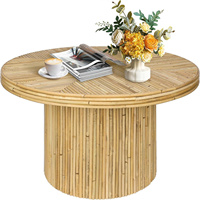 Table basse ronde, petite table basse en rotin, table basse moderne du milieu du siècle, table basse Boho Circle, table à thé