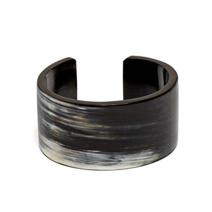 Bracelet en corne de buffle, corne noire, fabriqué par des artisans indiens, boutons de manchette et bracelet en corne de buffle, fabriqué en Inde - Product Image 2