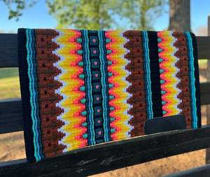 Couverture de selle occidentale en laine de qualité supérieure Tapis d'équitation fait à la main Couverture équestre personnalisée durable Produit de vente chaud d'Inde - Product Image 5