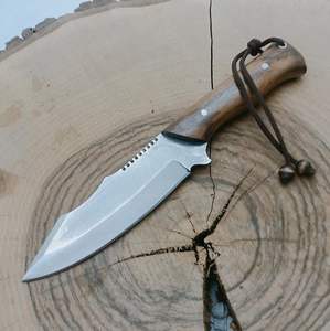 Wholesale 2024 High Carbon <b>Steel</b> Hunting Knife Handmade Wooden Handle Fine Leather Sheath Viking Style Industrial Grade - Product Image 2