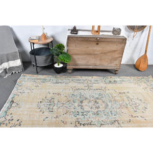 พรมสีเบจสีเขียว5x8ft แบบชนบทสไตล์ตุรกีโบราณสำหรับตกแต่งห้องนั่งเล่นพรมสี่เหลี่ยมผืนผ้าขนาด9x12 - Product Image 2