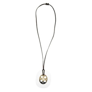 Pendentif en corne avec laque de haute qualité élégant corne de buffle résine bois métal os fait à la main collier boucle d'oreille - Product Image 3