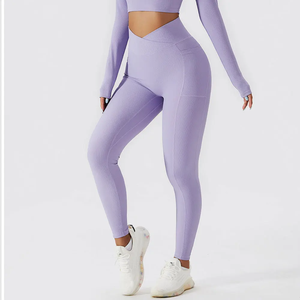 Vente chaude Vêtements de fitness multi-styles Vêtements de sport personnalisés de yoga Compression douce Fesses Taille haute Solide Plus Size - Product Image 6