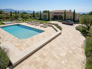 Pavimento de Travertino Beige Clásico, Piedra Pulida, Patrón Francés, Duradero, 30 mm de Grosor, Mármol Cem, Suelo Exterior para Hotel o Villa - Product Image 2