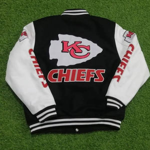 Veste universitaire de haute qualité avec col montant Placement de logo avant de style formel - Product Image 1