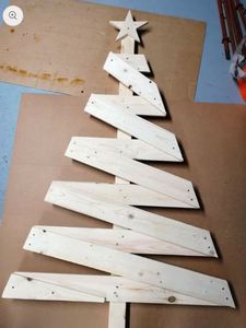 ARBRE DE NOËL DÉCORATION ÉCOLOGIQUE CADEAU FAIT À LA MAIN Arbre en bois ornemental Fabriqué en cerisier un arbre pour toute saison - Product Image 2